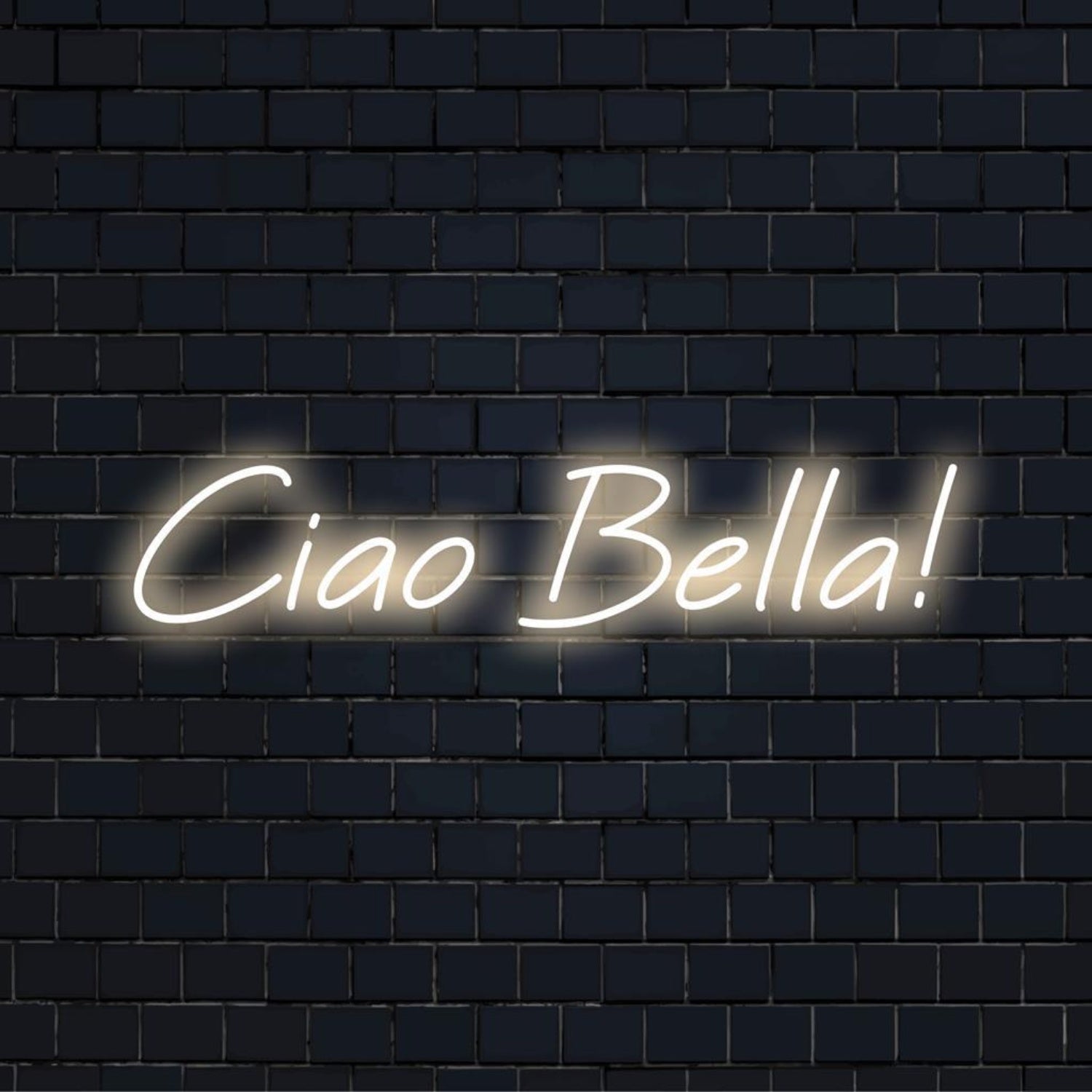 Ciao Bella White Glow Led Neon Sign For Cafe Bar Home Decor | Shineneon