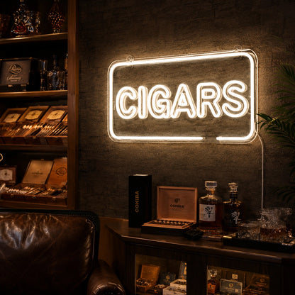 Cigar Room Wall Neon Sign LED Neon Sign real lifestyle scene