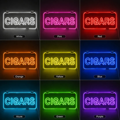 Cigar Room Wall Neon Sign LED Neon Sign color grid