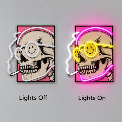 Cigarette Skull LED Neon Sign - Shineneon