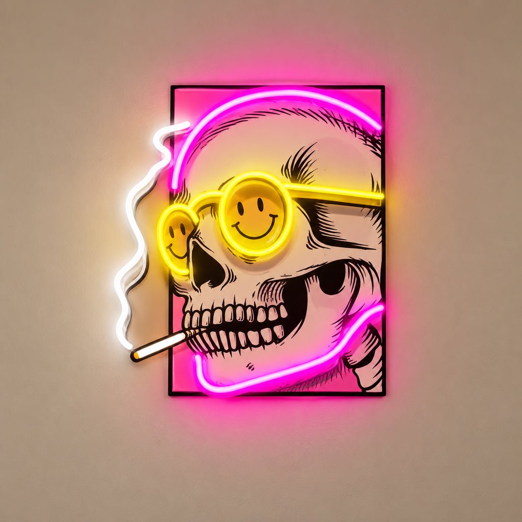 Cigarette Skull LED Neon Sign - Shineneon