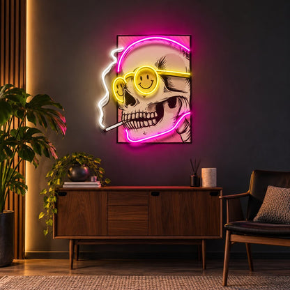 Cigarette Skull LED Neon Sign - Shineneon