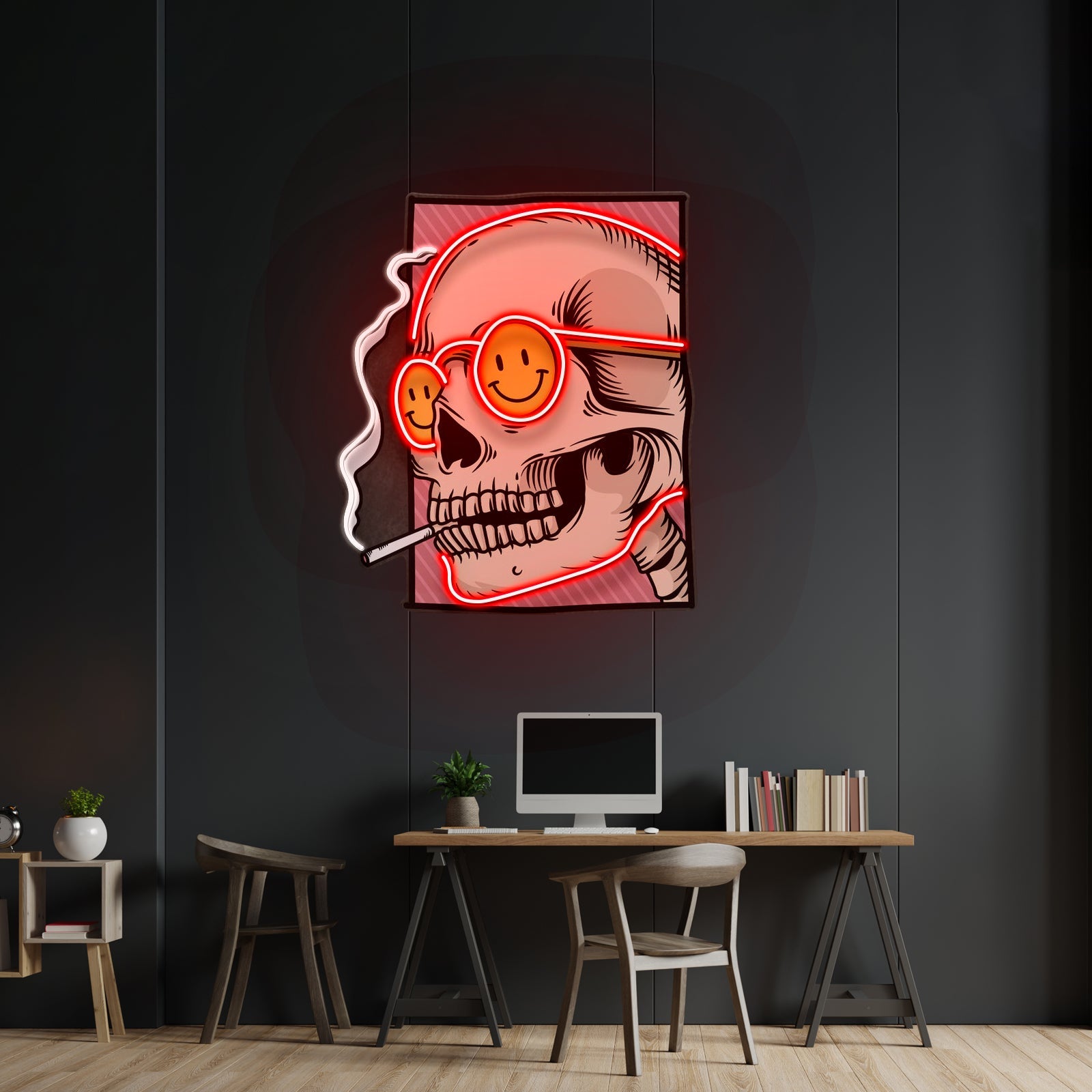 Cigarette Skull Led Neon Sign Light Custom Led Signs - Shineneon