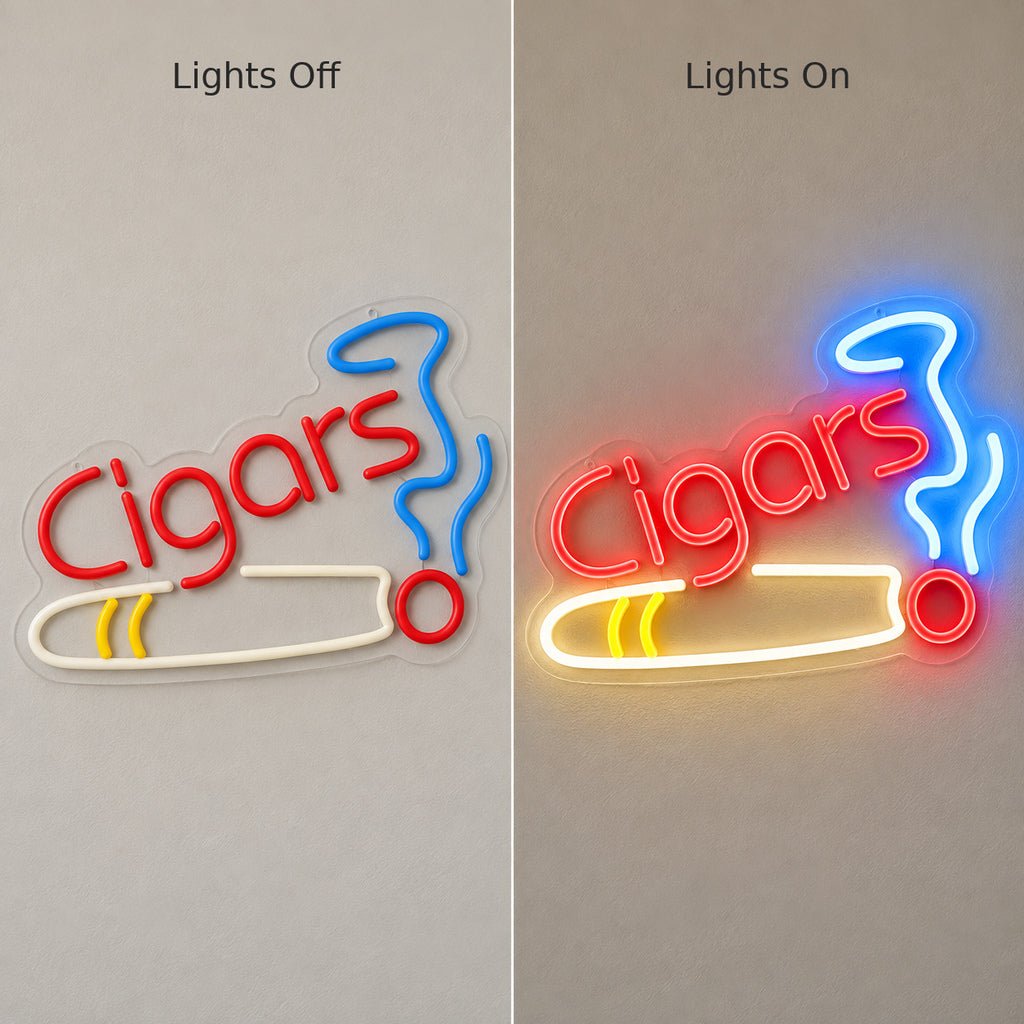 Cigars And Smoke LED Neon Sign - Shineneon