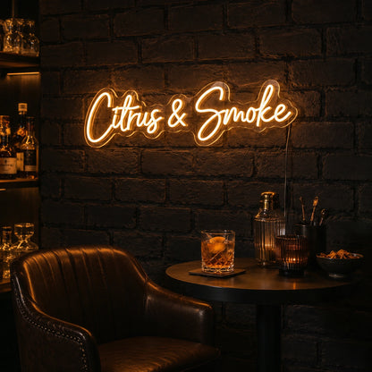 Cigars And Smoke Neon Sign LED Neon Sign real lifestyle scene