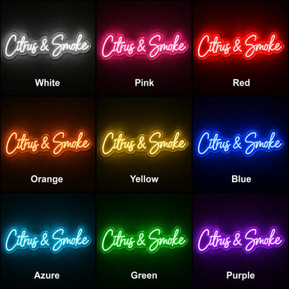 Cigars And Smoke Neon Sign LED Neon Sign color grid