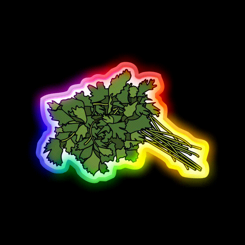 Cilantro Led Neon Sign Chinese Food Rgb Color