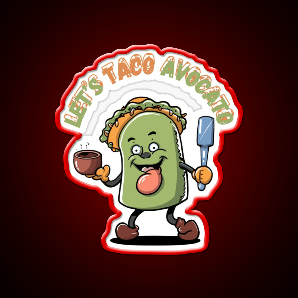 Cinco De Mayo Fiesta Avocato Taco Led Neon Sign Mexican Food Sign Rgb Color - Shineneon