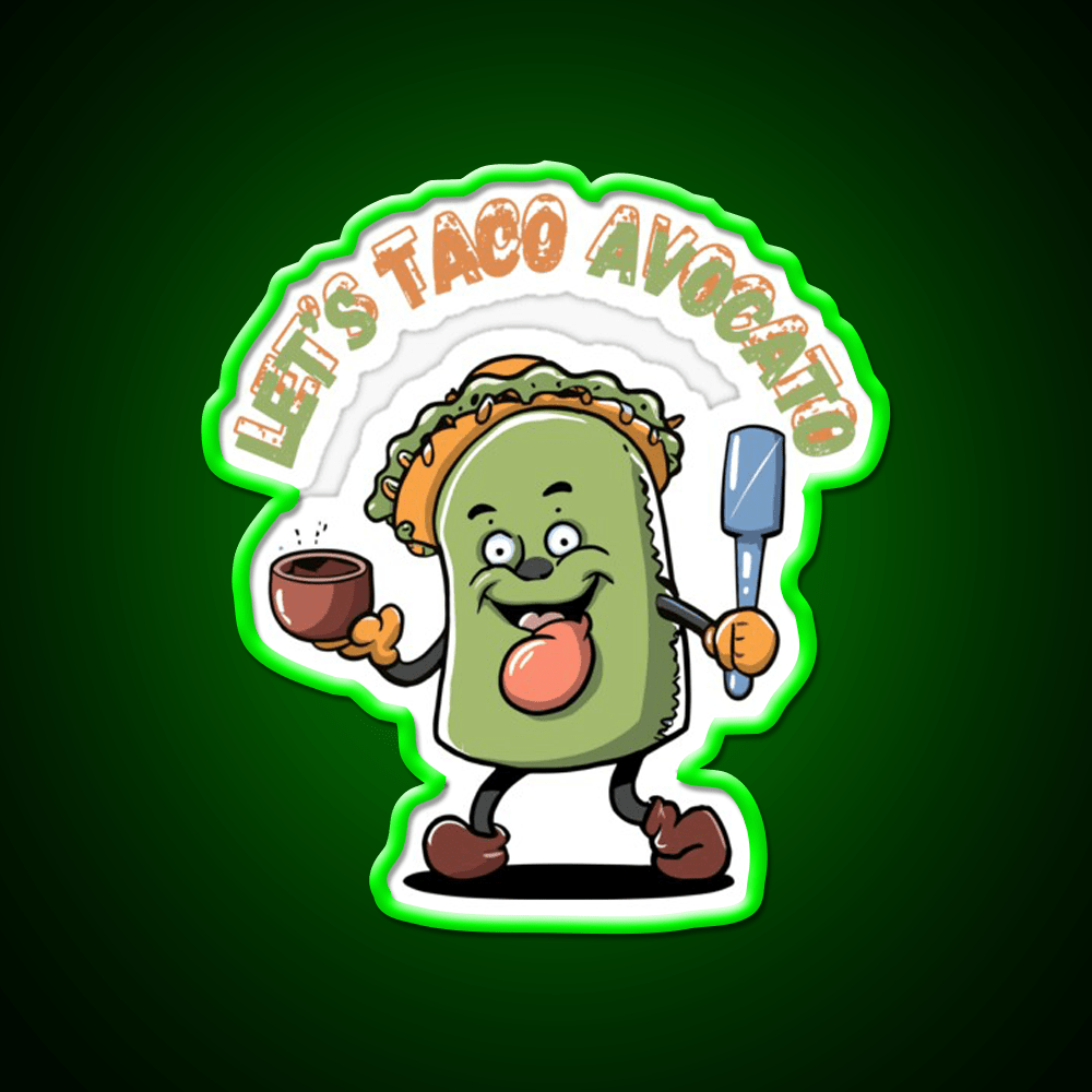 Cinco De Mayo Fiesta Avocato Taco Led Neon Sign Mexican Food Sign Rgb Color - Shineneon