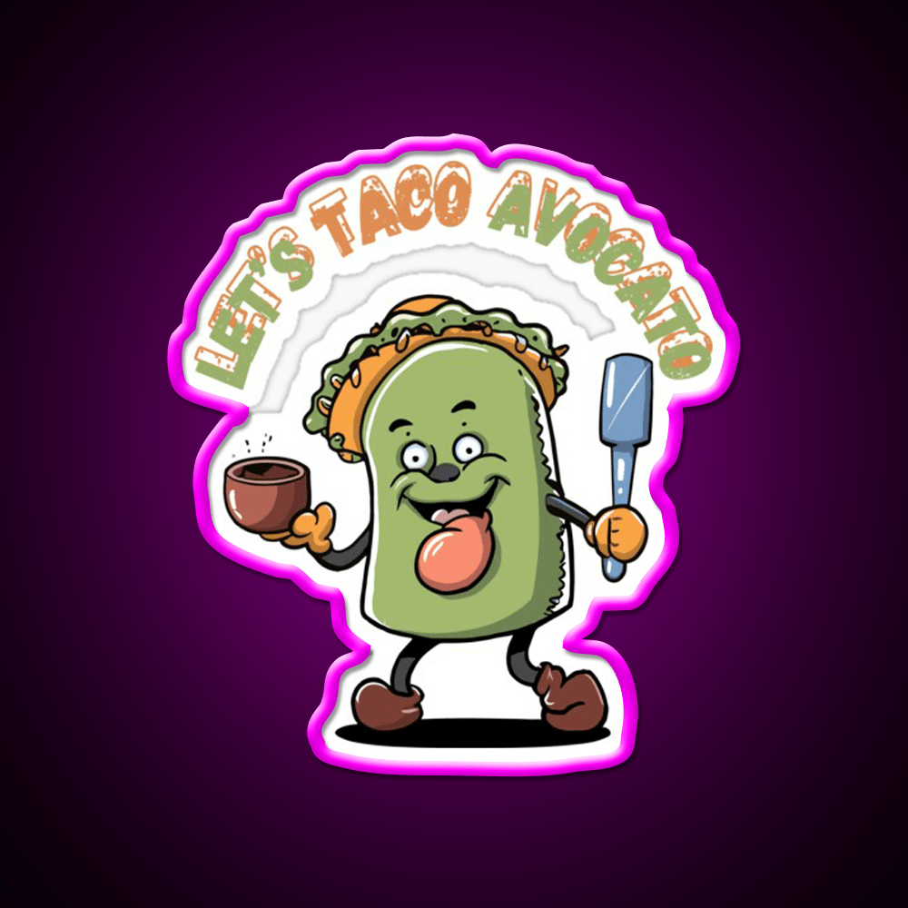 Cinco De Mayo Fiesta Avocato Taco Led Neon Sign Mexican Food Sign Rgb Color - Shineneon