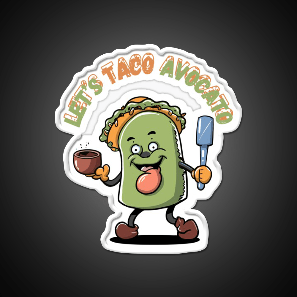 Cinco De Mayo Fiesta Avocato Taco Led Neon Sign Mexican Food Sign Rgb Color - Shineneon
