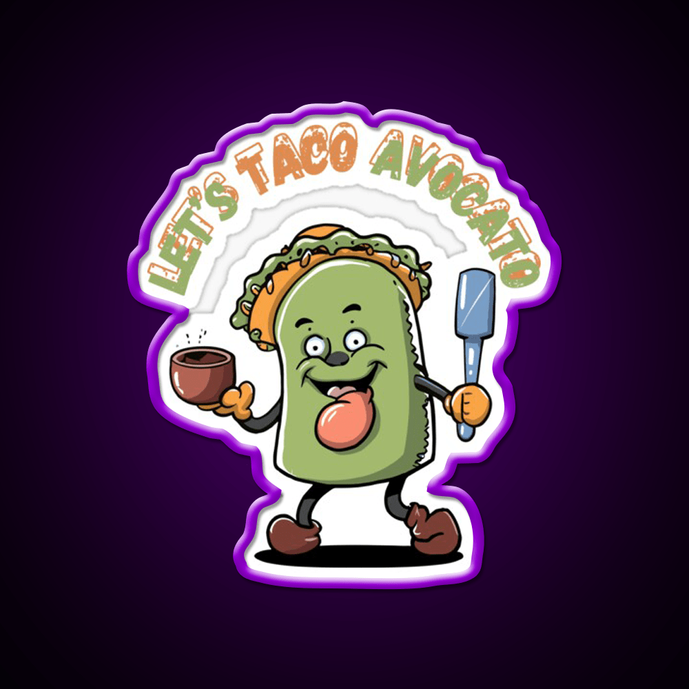 Cinco De Mayo Fiesta Avocato Taco Led Neon Sign Mexican Food Sign Rgb Color - Shineneon