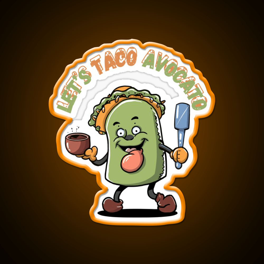 Cinco De Mayo Fiesta Avocato Taco Led Neon Sign Mexican Food Sign Rgb Color - Shineneon