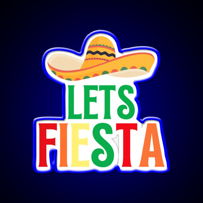 Cinco De Mayo Lets Fiesta Cool Cinco De Mayo Taco Led Neon Sign Rgb Color - Shineneon