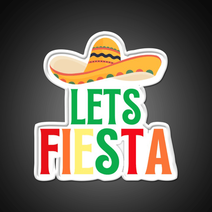 Cinco De Mayo Lets Fiesta Cool Cinco De Mayo Taco Led Neon Sign Rgb Color - Shineneon
