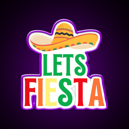 Cinco De Mayo Lets Fiesta Cool Cinco De Mayo Taco Led Neon Sign Rgb Color - Shineneon