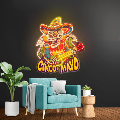 Cinco De Mayo Skull Led Neon Sign Light Custom Led Signs - Shineneon