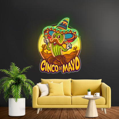 Cinco De Mayo Skull Mascot Led Neon Sign Light Custom Led Signs - Shineneon