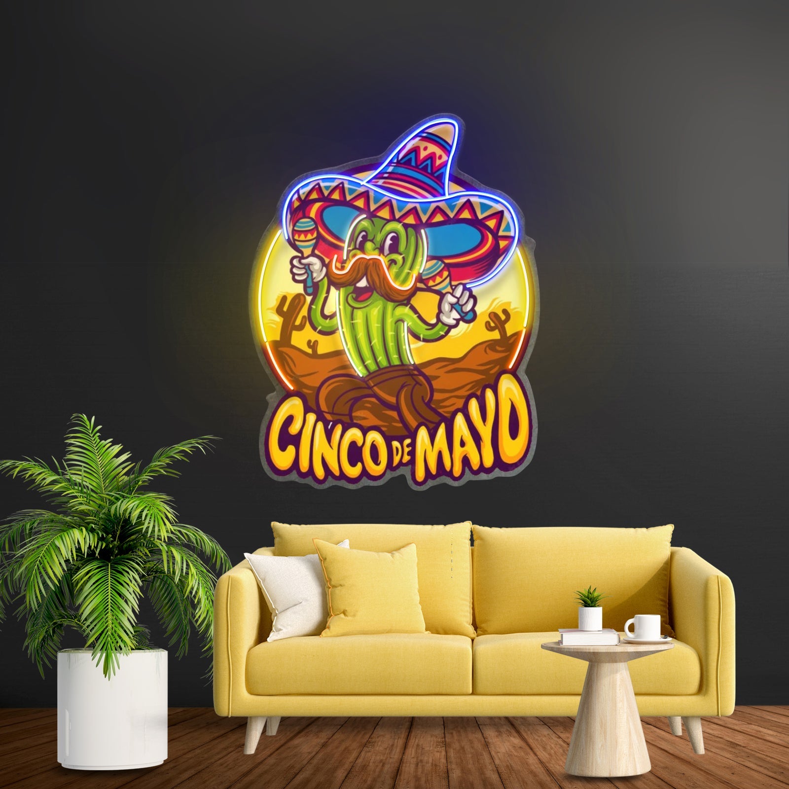 Cinco De Mayo Skull Mascot Led Neon Sign Light Custom Led Signs - Shineneon