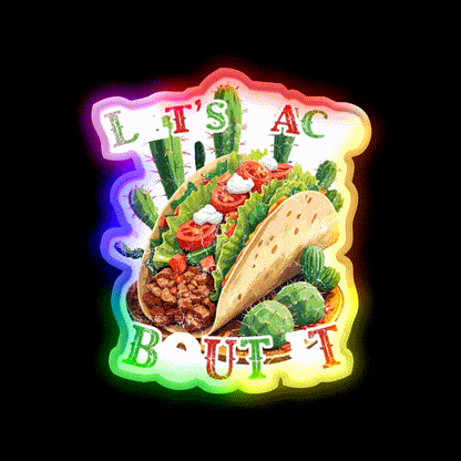 Cinco De Mayo Taco Funny Taco Led Neon Sign Mexican Food Sign Rgb Color - LED neon sign close-up detail