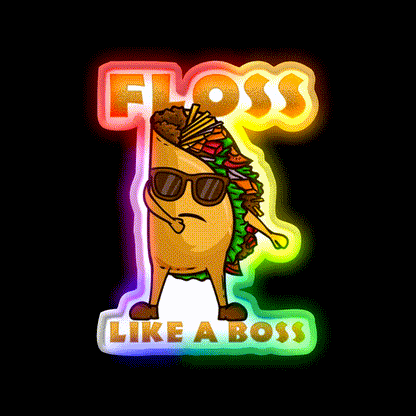 Cinco De Mayo Taco Led Neon Sign Mexican Food Sign Rgb Color - LED neon sign close-up detail