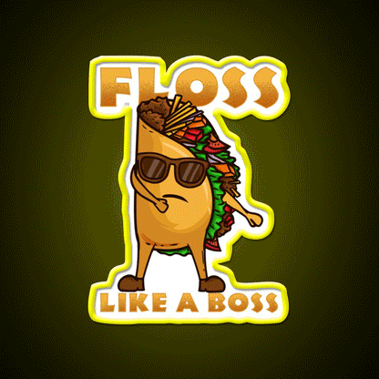Cinco De Mayo Taco Led Neon Sign Mexican Food Sign Rgb Color - Custom LED neon sign front view