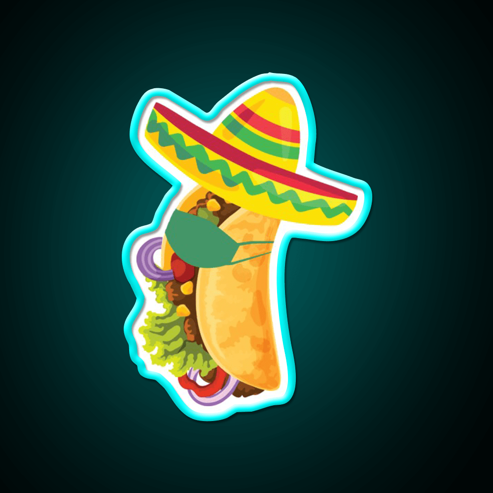 Cinco De Mayo Taco Quarantine Taco Led Neon Sign Wall Light Rgb Color - Shineneon