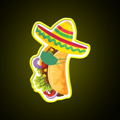 Cinco De Mayo Taco Quarantine Taco Led Neon Sign Wall Light Rgb Color - Shineneon
