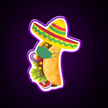 Cinco De Mayo Taco Quarantine Taco Led Neon Sign Wall Light Rgb Color - Shineneon