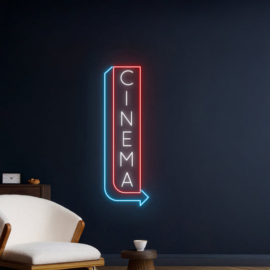 Cinema Direction Arrow Right Neon Sign