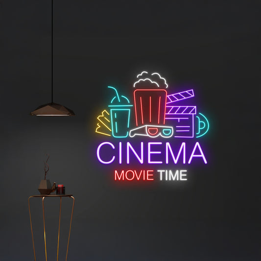 Cinema Movie Time Neon Light Home Room Decor Lighting