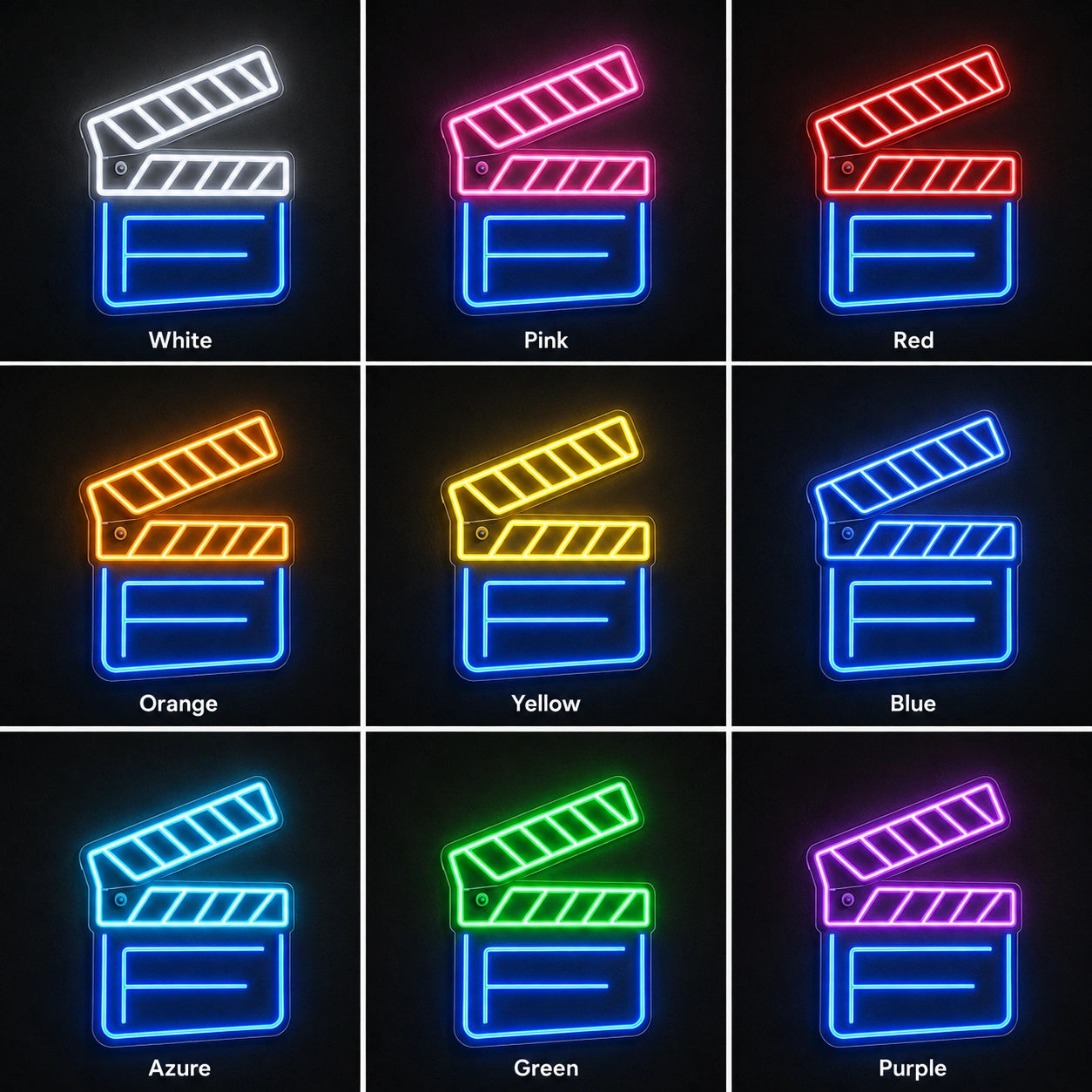 Cinema Seat Wall Neon Sign LED Neon Sign color grid