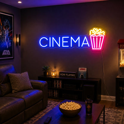 Cinema Snack Cup Neon Sign LED Neon Sign real lifestyle scene