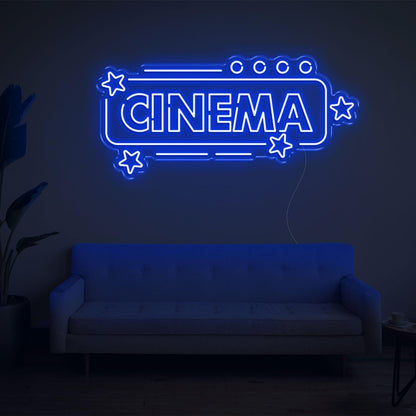Cinema Star Pink Led Neon Sign For Home Theater Wall Art | Shineneon