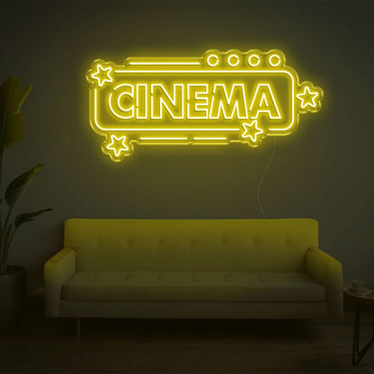 Cinema Star Pink Led Neon Sign For Home Theater Wall Art | Shineneon