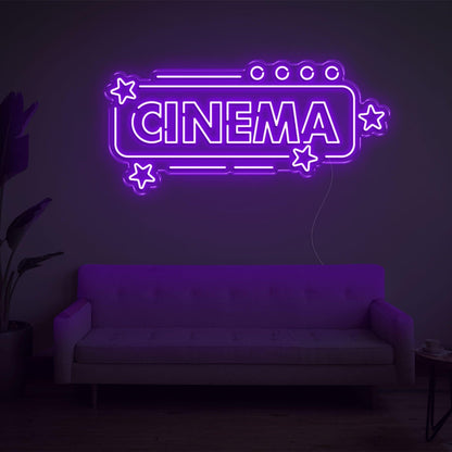 Cinema Star Pink Led Neon Sign For Home Theater Wall Art | Shineneon