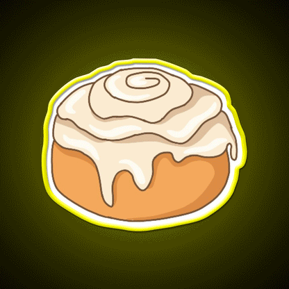 Cinnamon Roll Snack Food Led Neon Sign For Snack Room Rgb Color - Custom LED neon sign front view