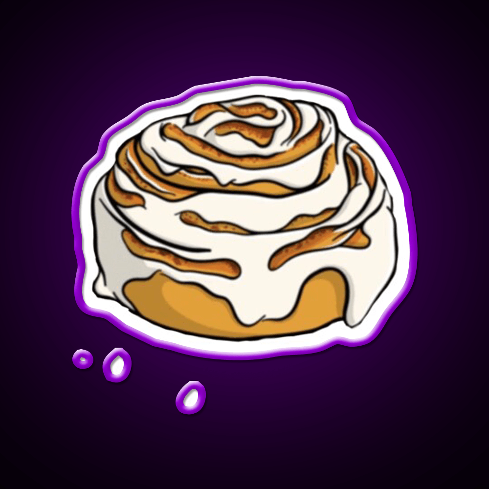 Cinnamon Roll Snack Food Led Neon Sign Rgb Color - Shineneon