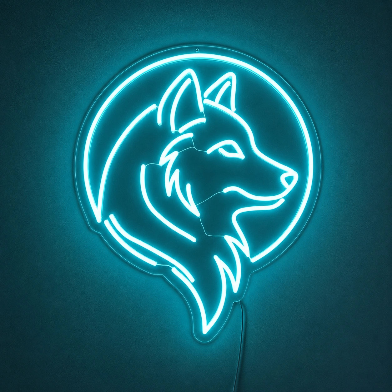 Circle Wolf Head Neon Sign LED Neon Sign main product image