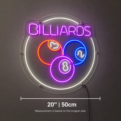 Circular Billiards Ball Neon Sign LED Neon Sign size image