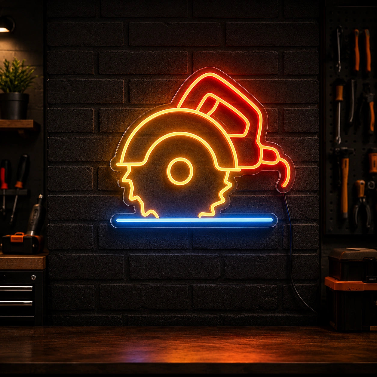 Circular Saw Workshop Neon Sign LED Neon Sign high-converting product image