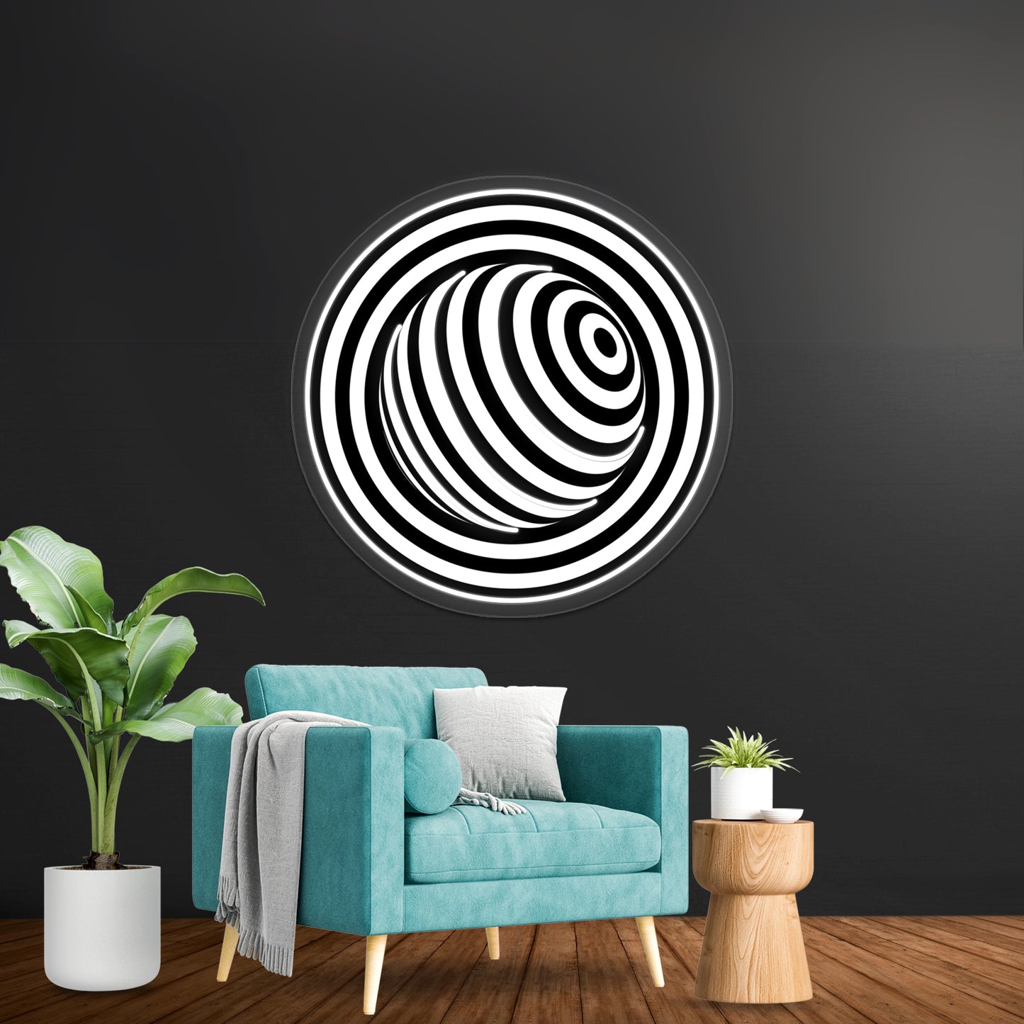 Circular Wall Artwork Neon Signs