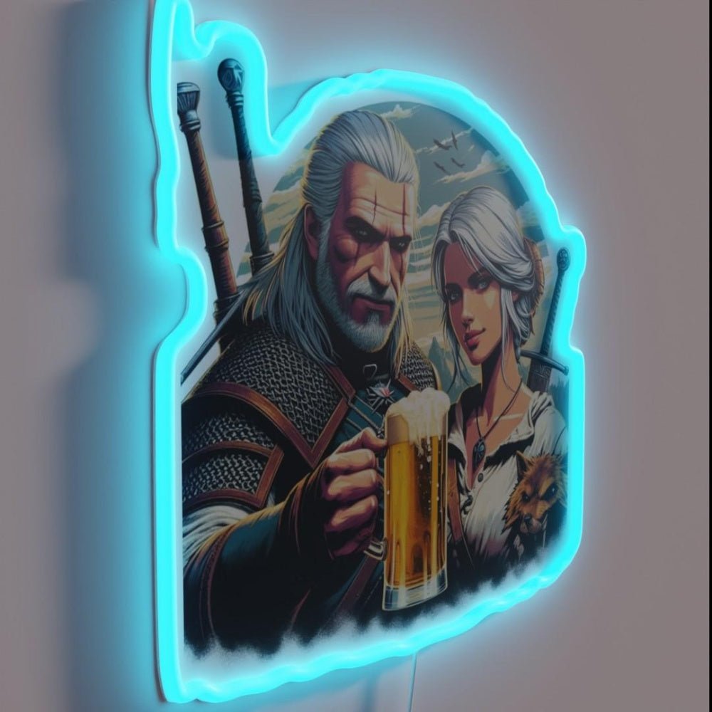 Ciri And Gerald Beer Break Rgb Led Neon Sign - Shineneon