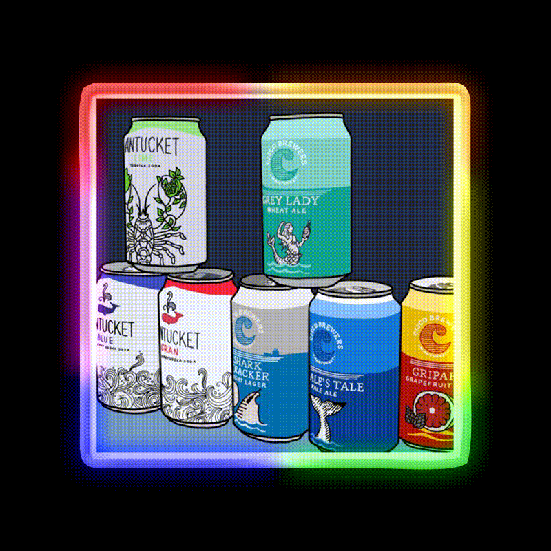Cisco Brewers Cans Beer Bar Decor Led Neon Sign Rgb Color - LED neon sign close-up detail