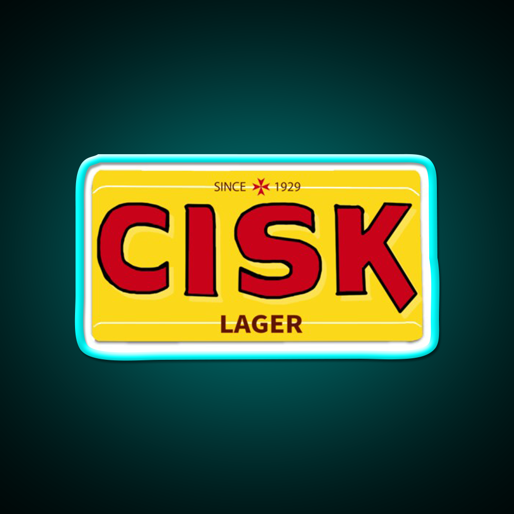 Cisk Maltese Beer Bar Decor Led Neon Sign Rgb Color - Size and dimension reference