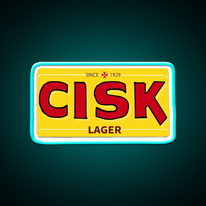 Cisk Maltese Beer Bar Decor Led Neon Sign Rgb Color - Size and dimension reference