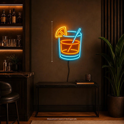 Citrus Slice Cocktail Glass LED Neon Sign - Shineneon