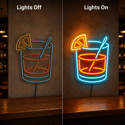 Citrus Slice Cocktail Glass LED Neon Sign - Shineneon