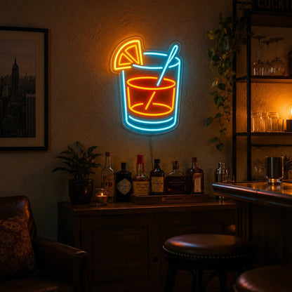 Citrus Slice Cocktail Glass LED Neon Sign - Shineneon