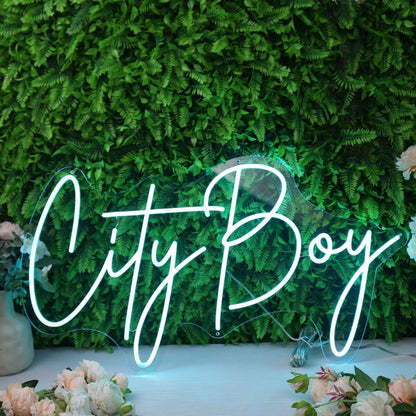 City Boy Blue Led Neon Sign - Shineneon